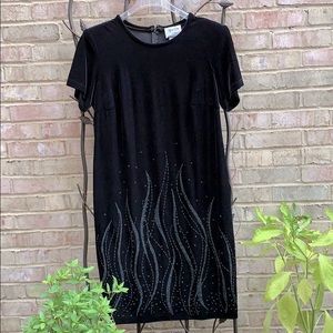 Black velvet dress
